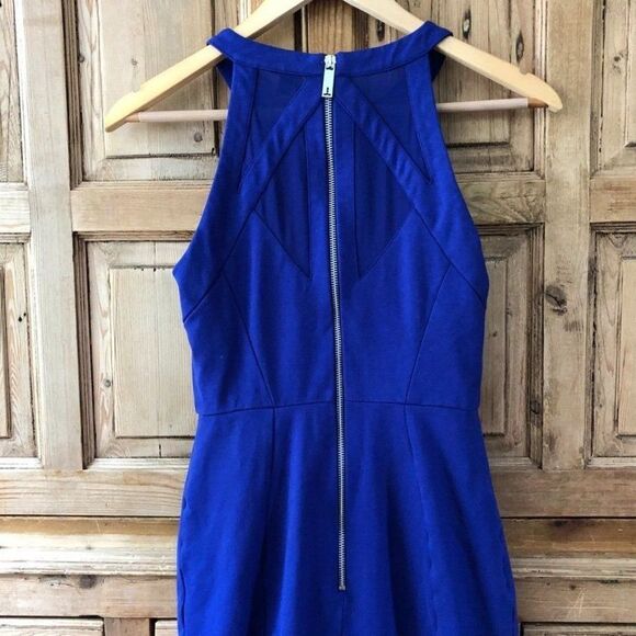 Ted Baker 1 (US 4) Jashmee Mesh Insert Bodycon Blue Dress - Picture 6 of 8